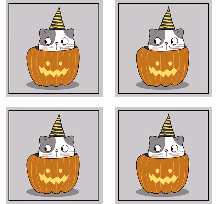 Cute cat Halloween drink coaster - TenStickers