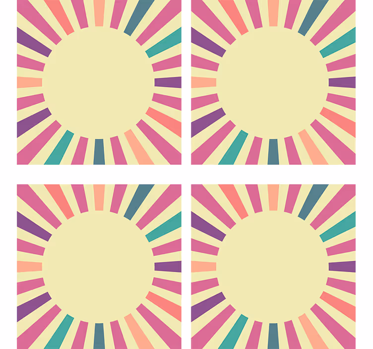 Modern coasters with geometric circular design - TenStickers