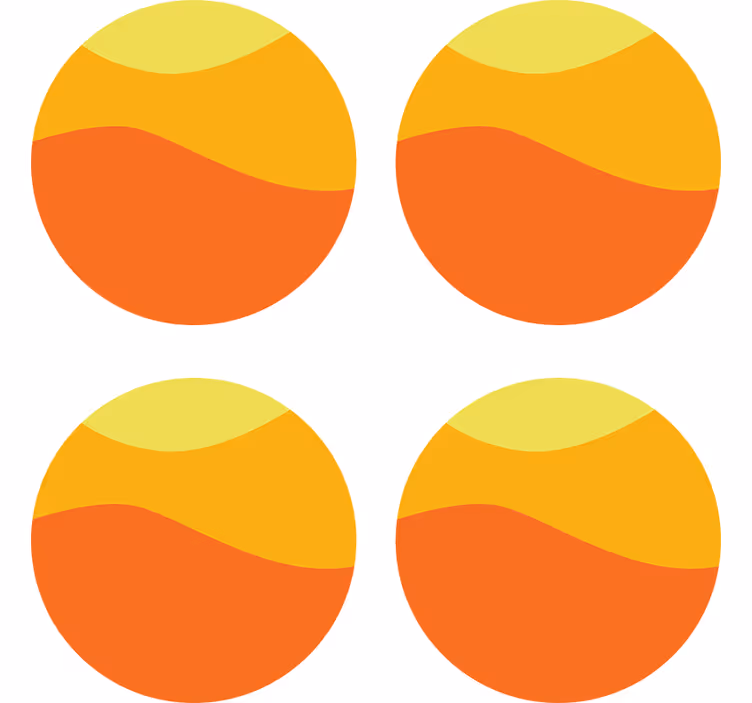 Wavy colorful layers coaster - TenStickers