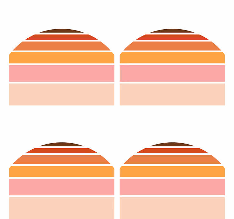 Layered color shape coaster - TenStickers