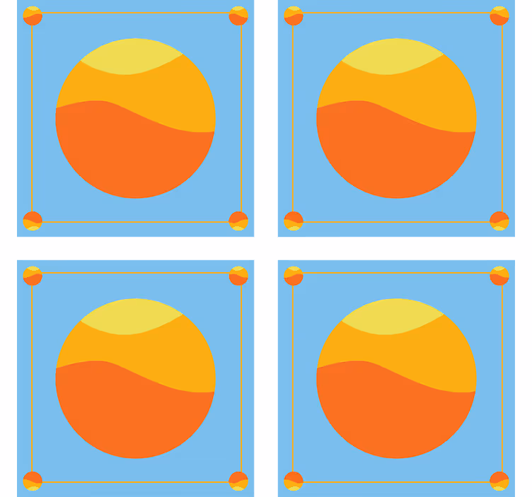 Vibrant circular color fields coaster - TenStickers