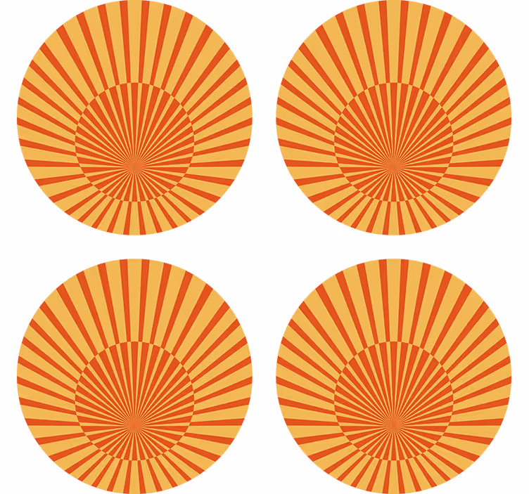 Radiant sunburst pattern coaster - TenStickers