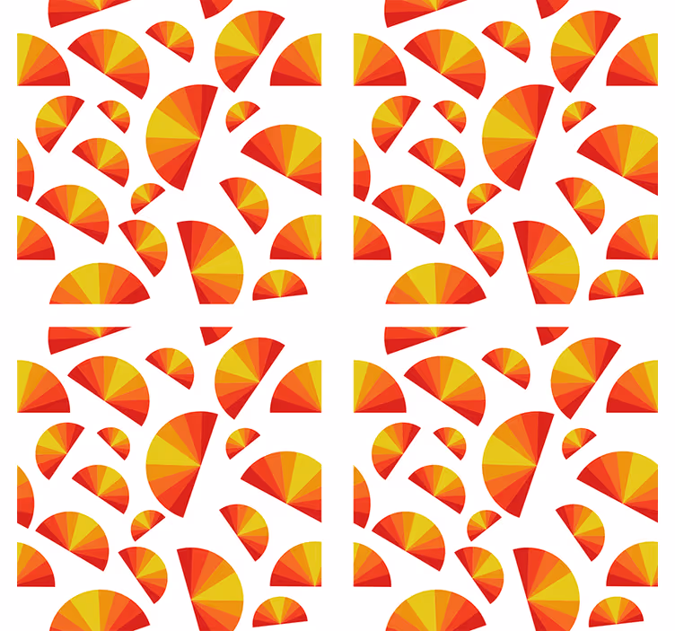 Geometric fan patterns coaster - TenStickers