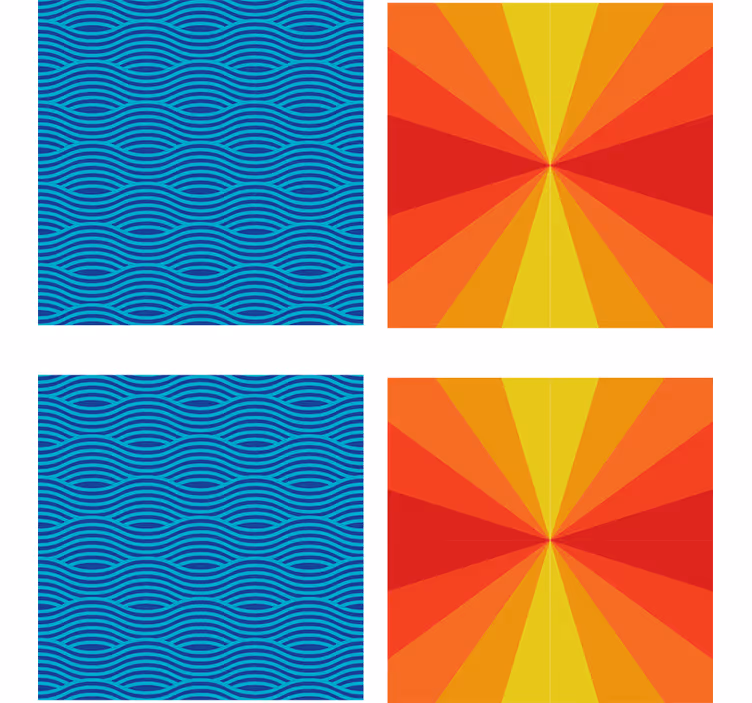 Coaster radiant color explosion - TenStickers