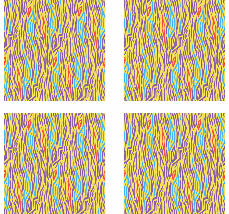 Vibrant abstract lines coaster - TenStickers