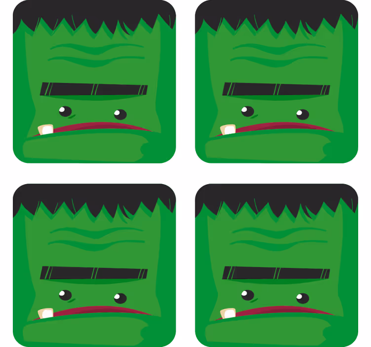 Halloween coasters frankenstein monster design - TenStickers