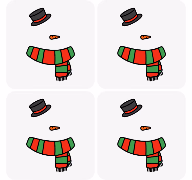 Christmas coasters snowman accessory set - TenStickers