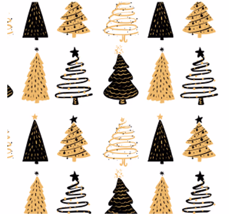 Christmas coasters with stylized tree design - TenStickers
