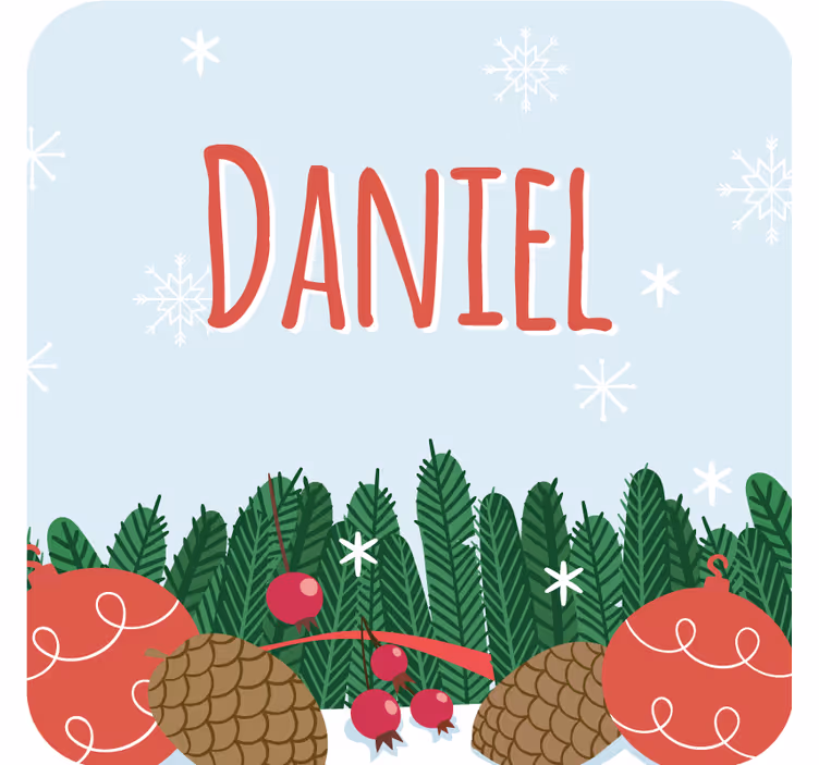 Christmas coasters with festive pinecone designs - TenStickers