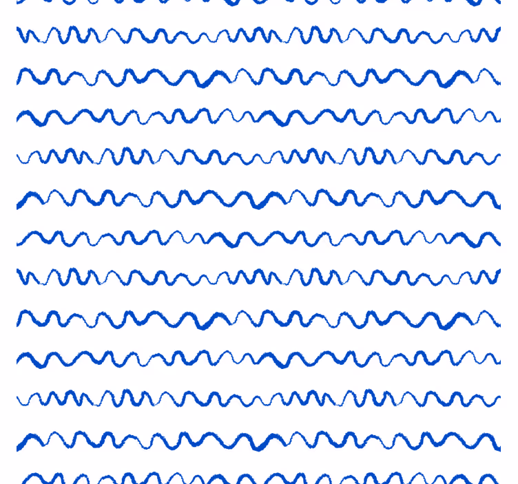 Wavy blue lines pattern coaster - TenStickers