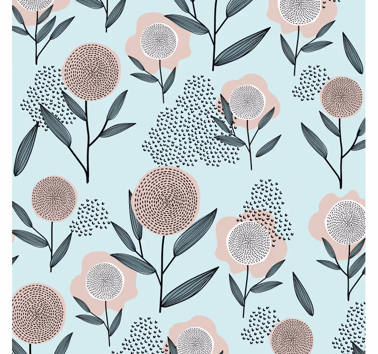 Coaster floral pattern artistry - TenStickers