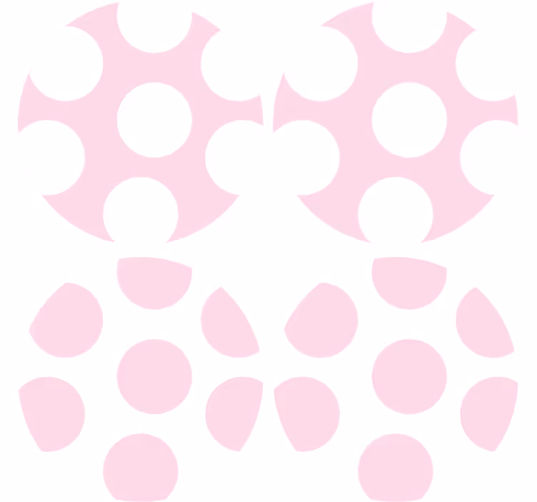 Soft polka dot pattern coaster - TenStickers