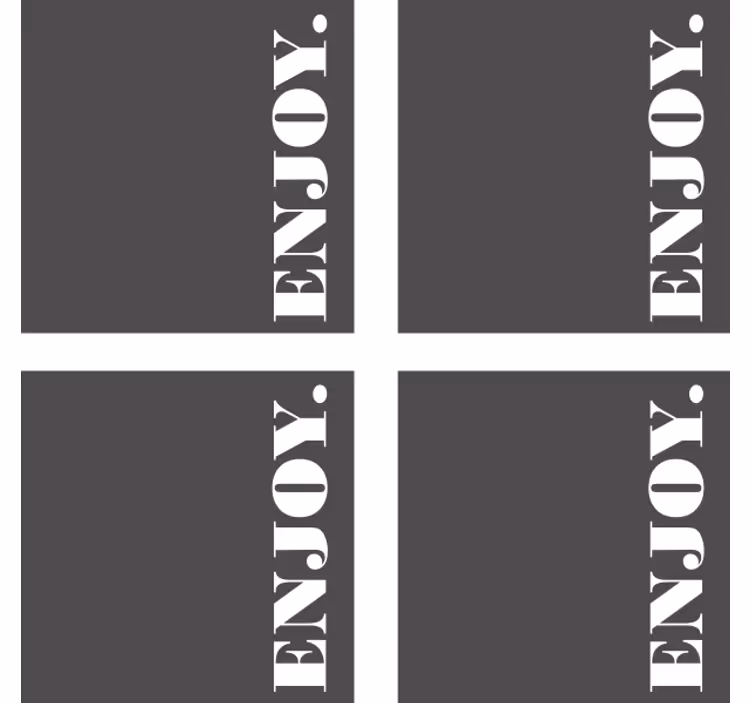Beer mats in dark gray textured enjoyment - TenStickers