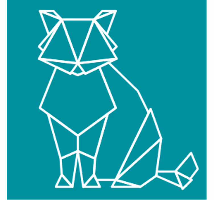 Origami cat more coasters - TenStickers