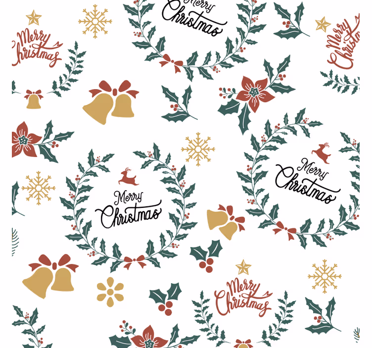 Christmas coasters with joyful holiday design - TenStickers