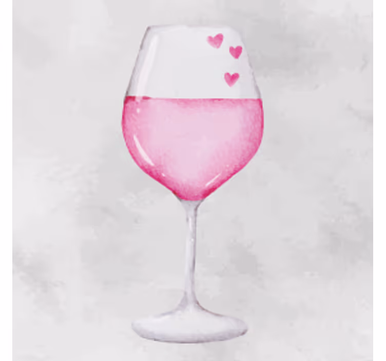 Glasses of wine modern coaster - TenStickers