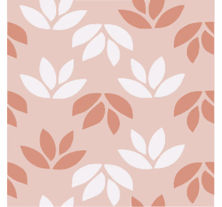Leaf pattern motif coaster - TenStickers