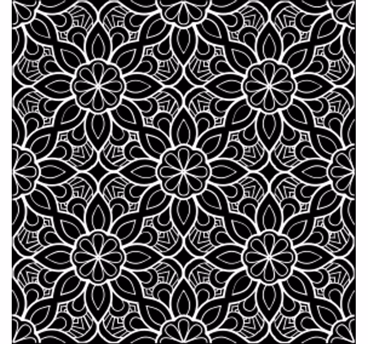 Elaborate floral motif coaster - TenStickers