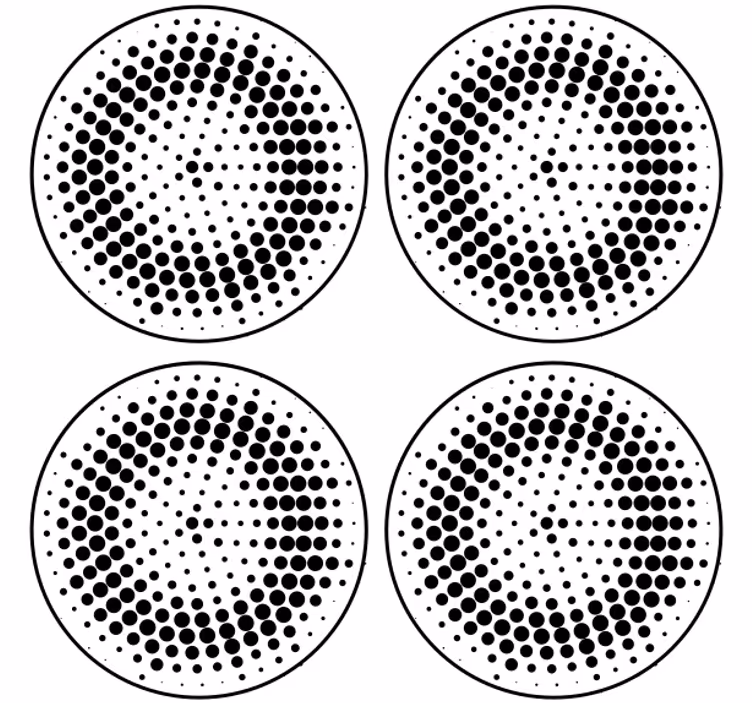 Dotted pattern coaster set - TenStickers