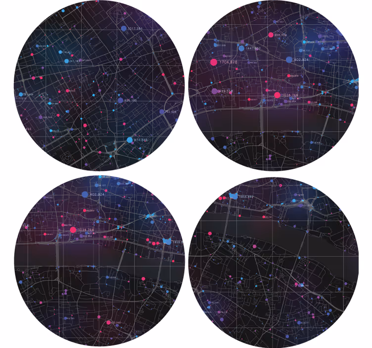 Coaster abstract map design - TenStickers