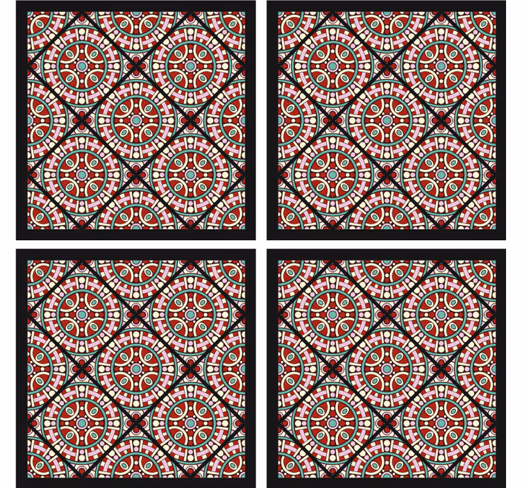Geometric circular pattern coaster - TenStickers
