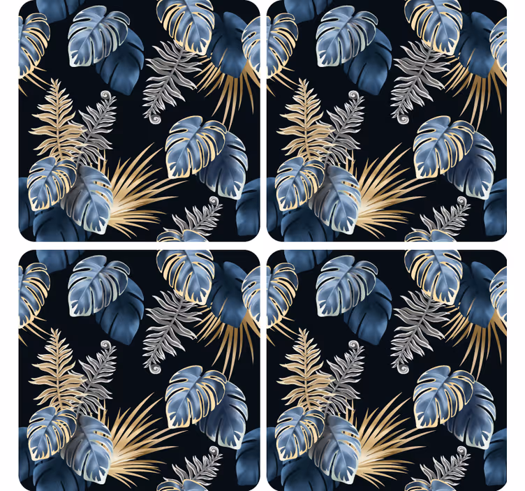 Lush tropical foliage coaster - TenStickers