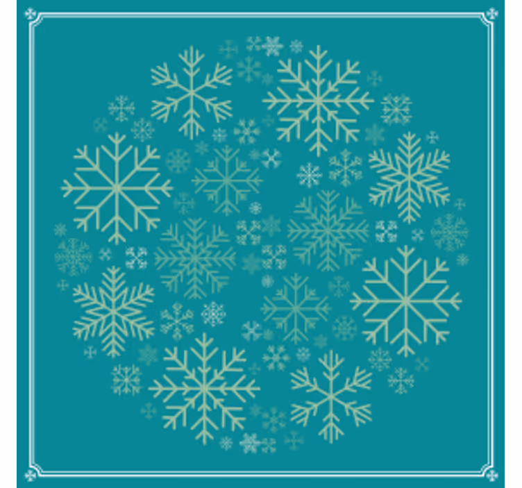 Christmas coasters with snowflake patterns - TenStickers