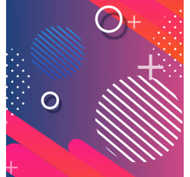 Coaster with geometric circles pattern - TenStickers