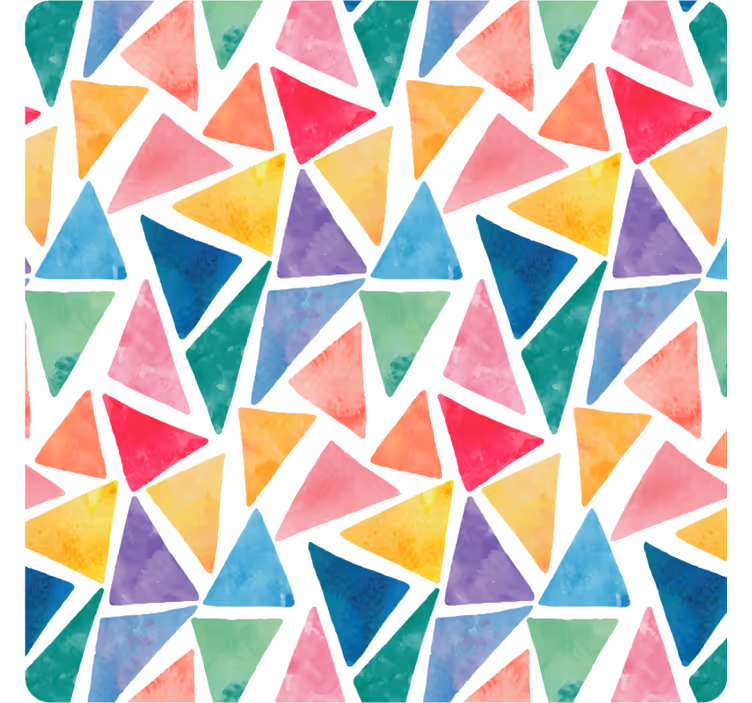 Colorful triangular pattern coaster - TenStickers