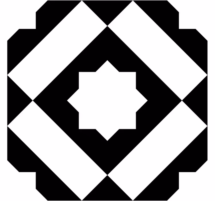 Geometric black pattern coaster - TenStickers