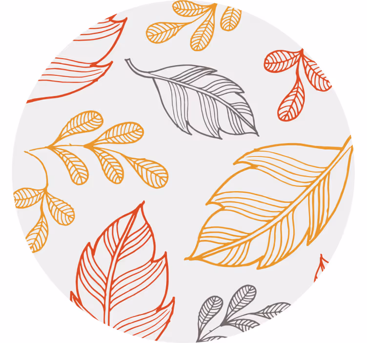 Coaster with layered leaf designs - TenStickers