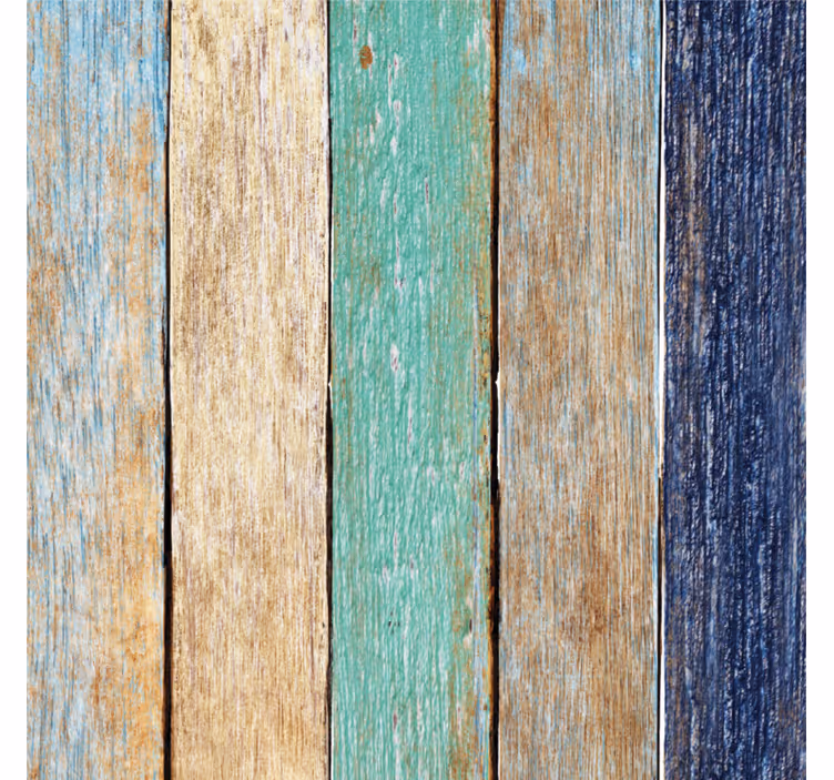 Weathered wood planks coaster - TenStickers