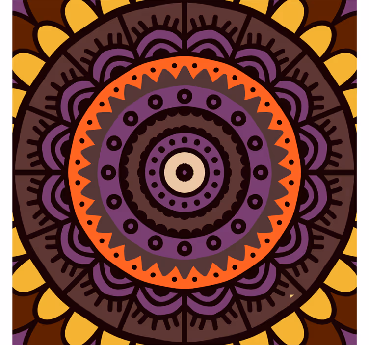 Coaster with detailed circular design - TenStickers