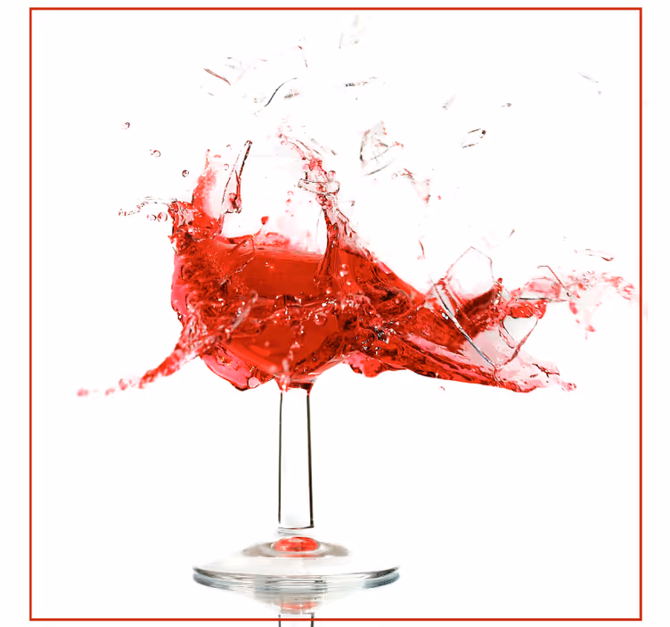 Broken glass of wine more coasters - TenStickers