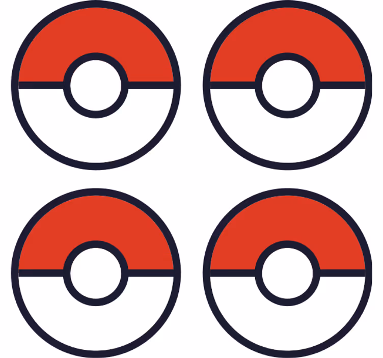 Pokemon ball geek coasters - TenStickers