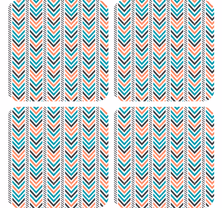 Chevron pattern coaster essentials - TenStickers