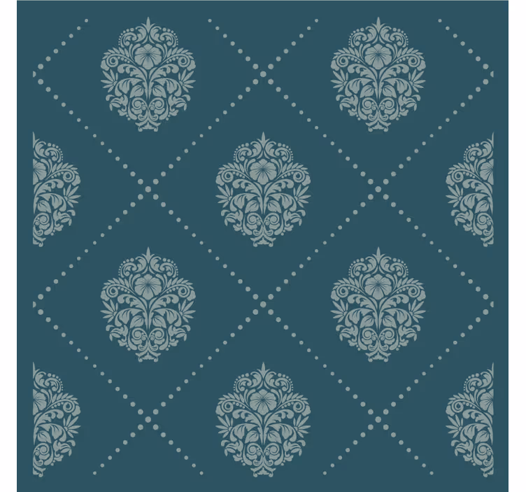 Damascus hexagonal pattern vintage coaster - TenStickers