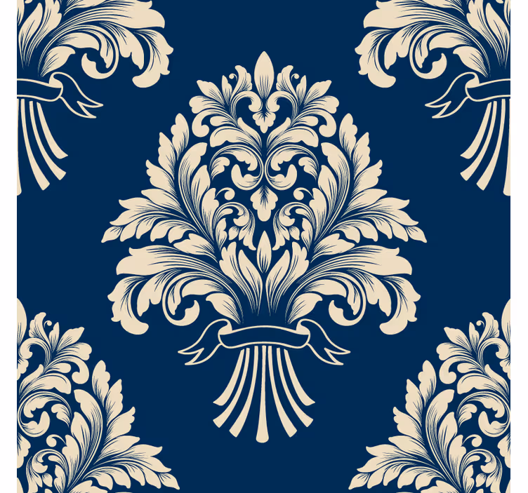 Vintage coasters intricate leaf design - TenStickers