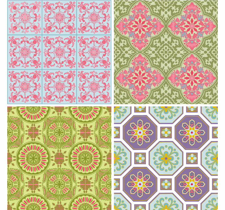 Vibrant textured squares coaster - TenStickers