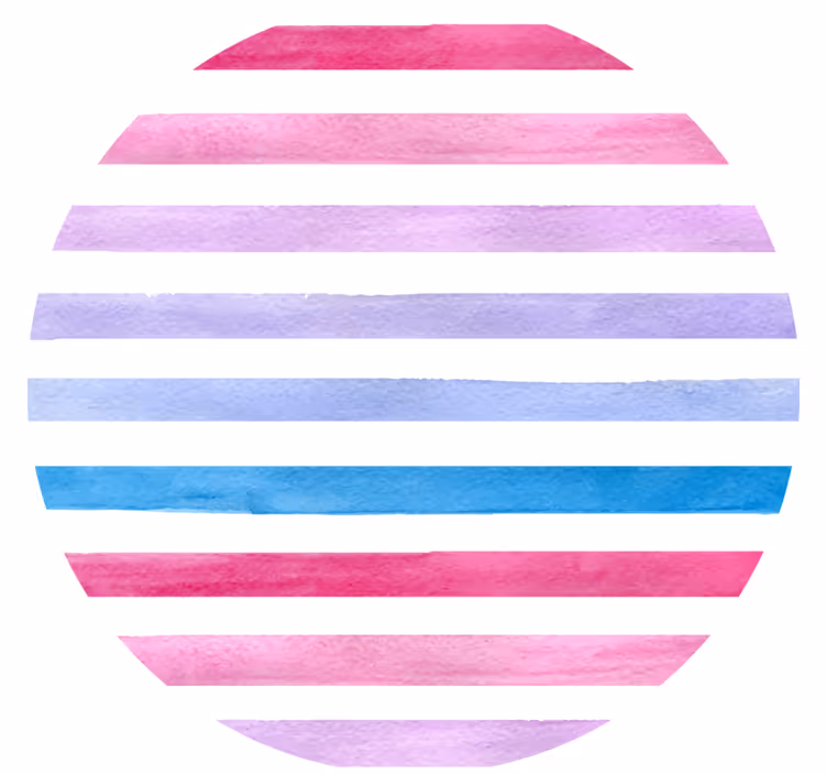 Watercolor stripe pattern coaster - TenStickers