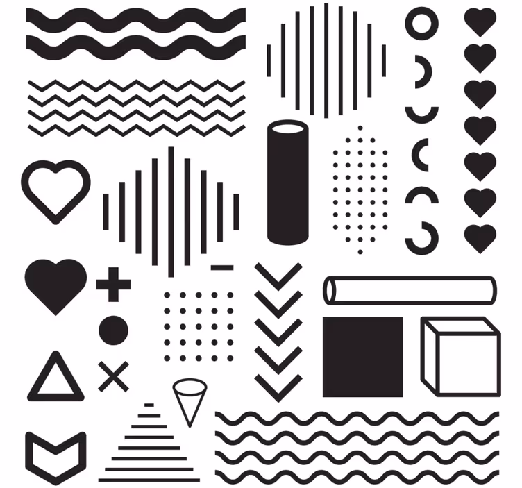 Geometric shape exploration coaster - TenStickers