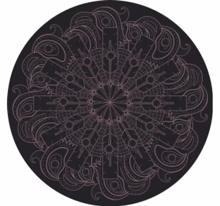 Coaster with intricate mandala design - TenStickers