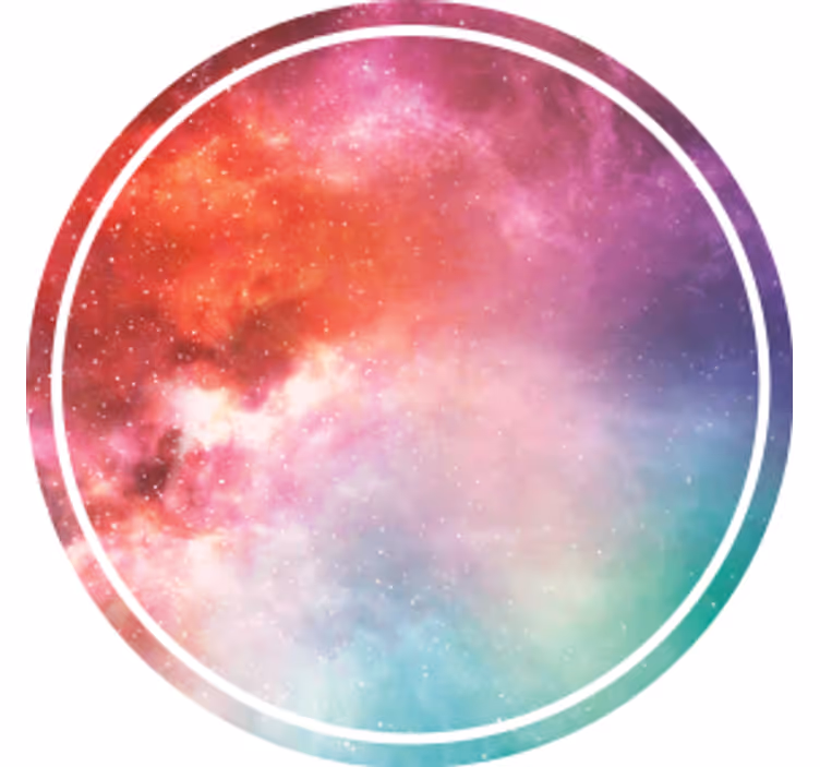 Galactic colorful swirl coaster - TenStickers