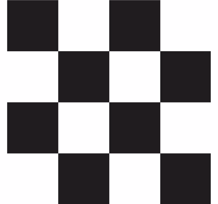 Coaster with checkerboard pattern surface - TenStickers