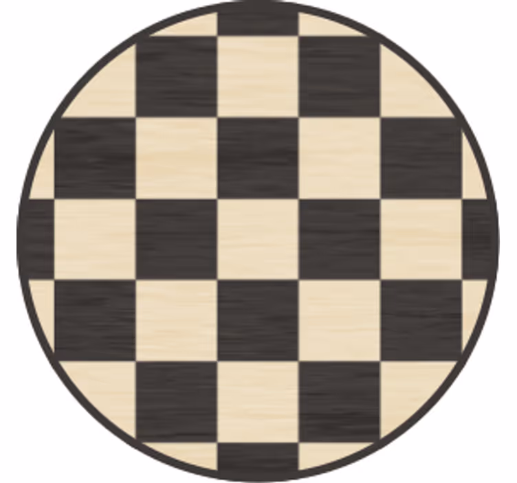 Beer mats with circular checkerboard design - TenStickers
