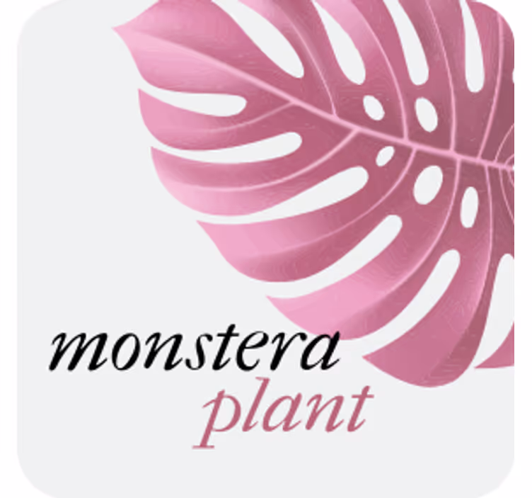 Personalisable coasters with monstera leaf design - TenStickers