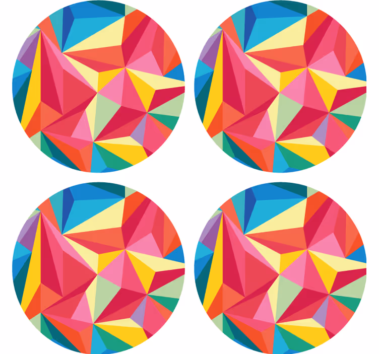 Coaster with lively geometric designs - TenStickers