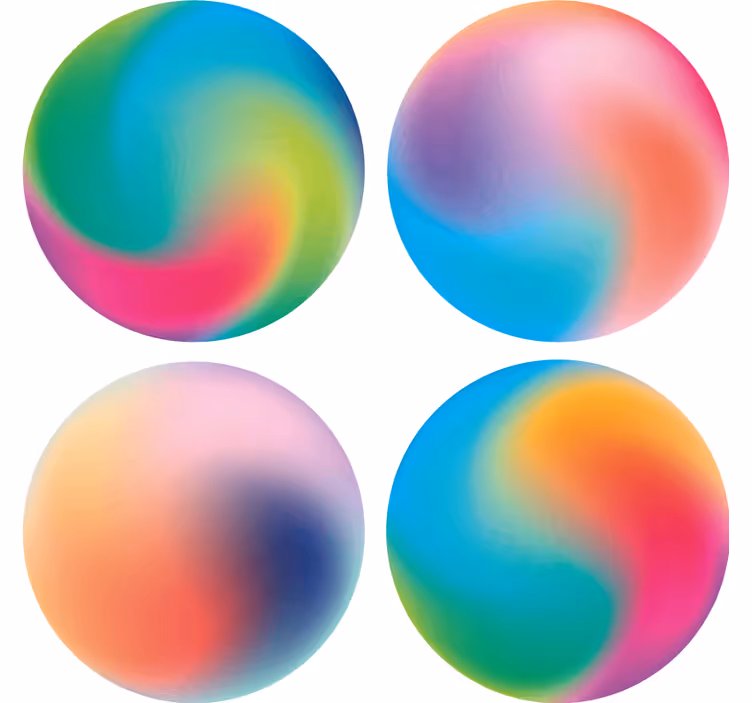 Colorful swirling patterns coaster - TenStickers