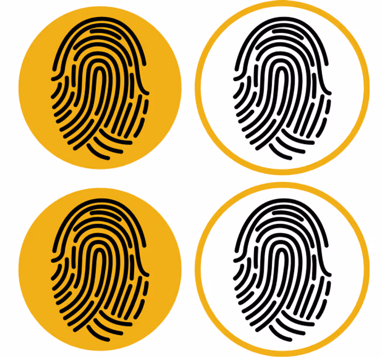 Geek coasters with distinctive fingerprint designs - TenStickers