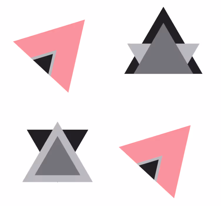 Geometric shape layers coaster - TenStickers